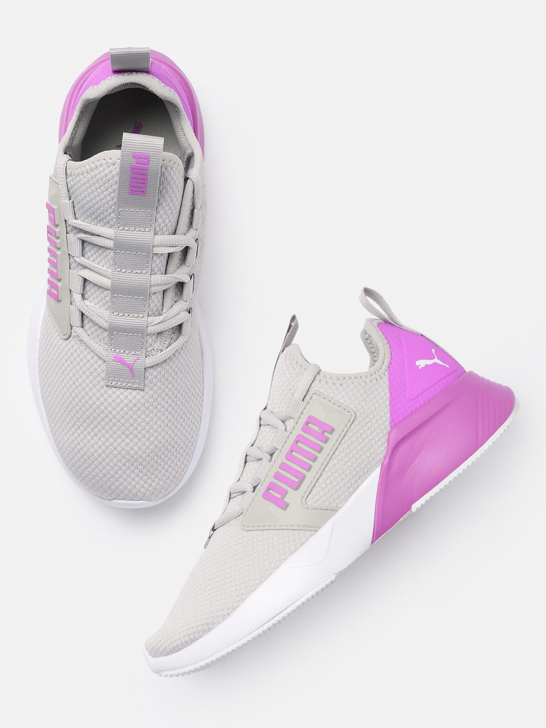 Puma Women Grey Retaliate Mesh SoftFoam Running Shoes Price in India