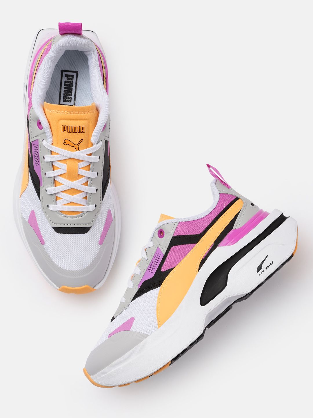 Puma Women White Kosmo Rider Pop Sneakers Price in India