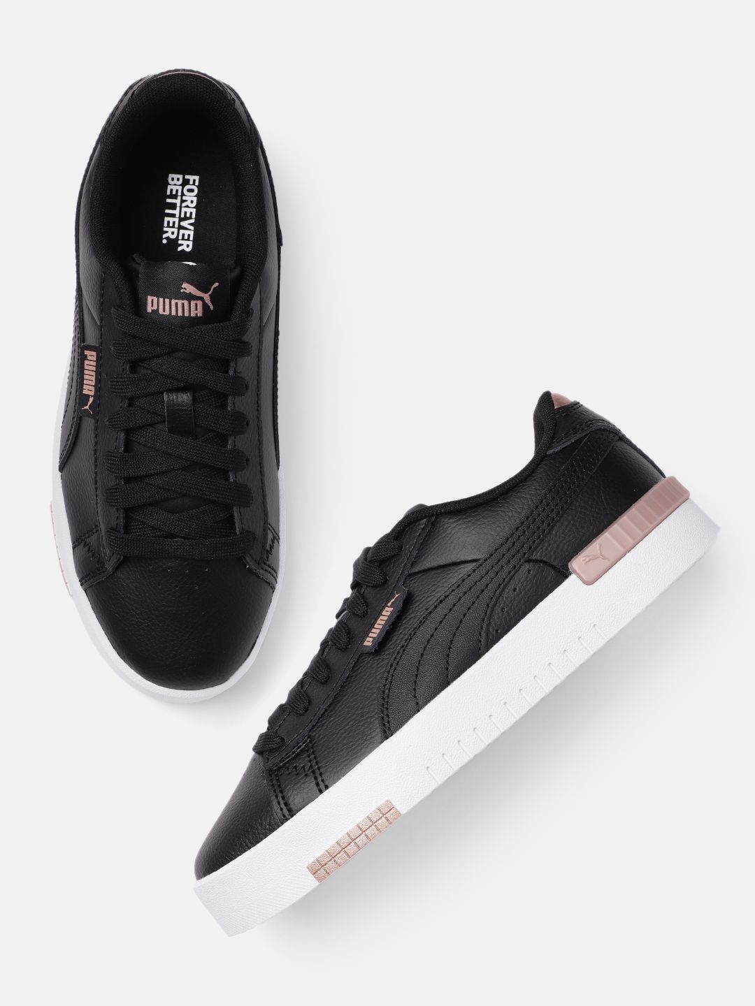 Puma Women Black Jada Renew Leather Sneakers Price in India