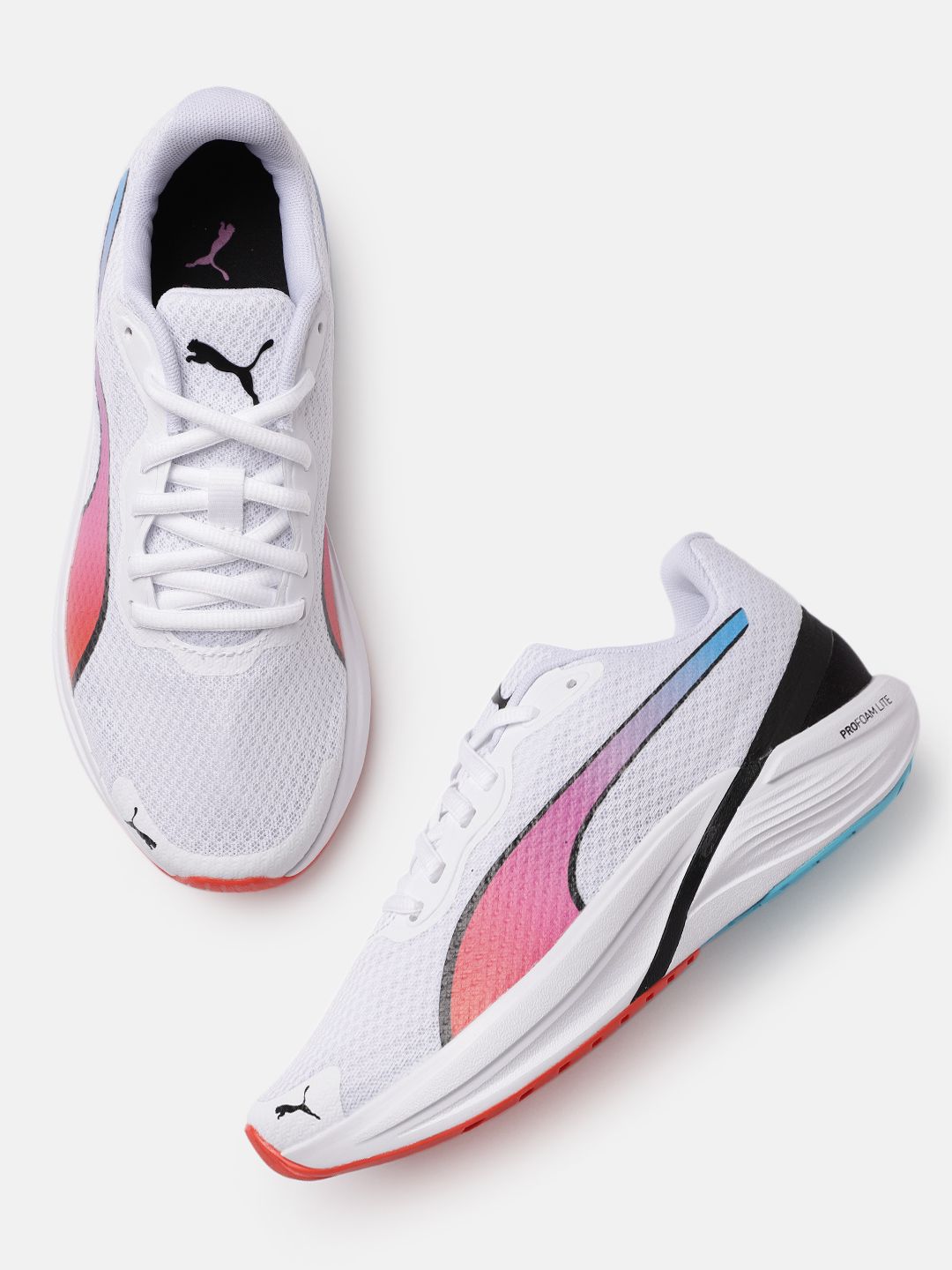 Puma Women White Feline Profoam Fade Running Shoes Price in India