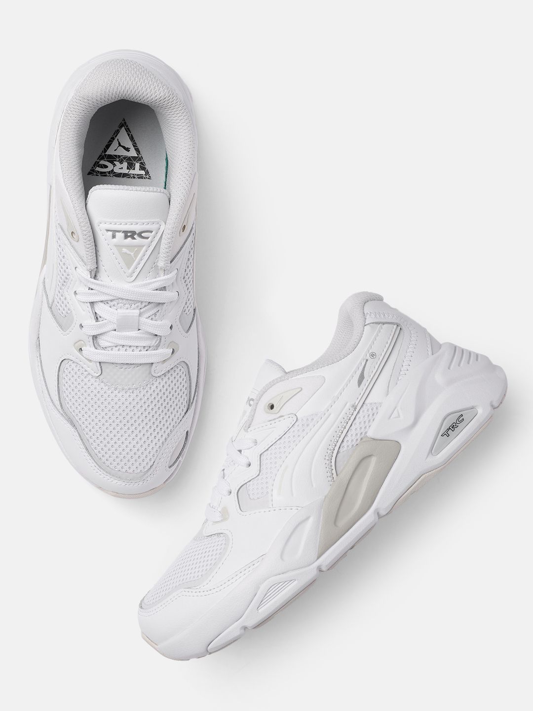 Puma Women White TRC Mira Newtro Leather Sneakers Price in India