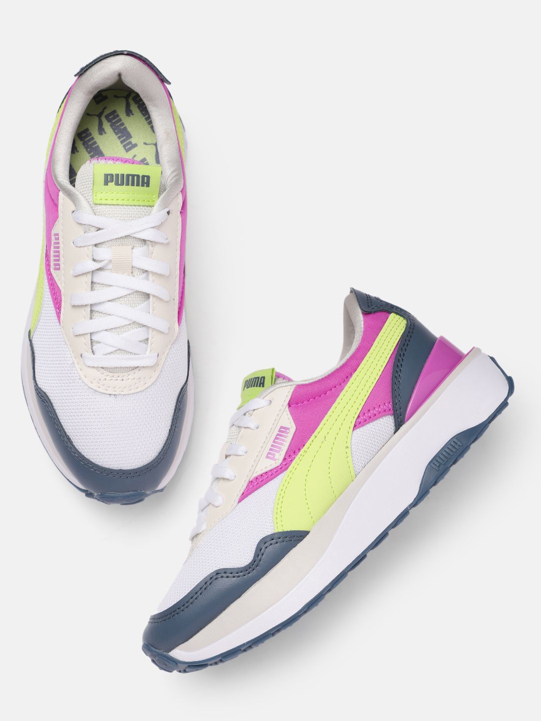 Puma Women Colourblocked Cruise Rider Flair Regular Sneakers Price in India