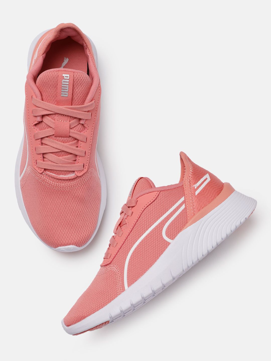 Puma Women Coral Pink Solid Remedie Regular Training Or Gym Shoes Price in India