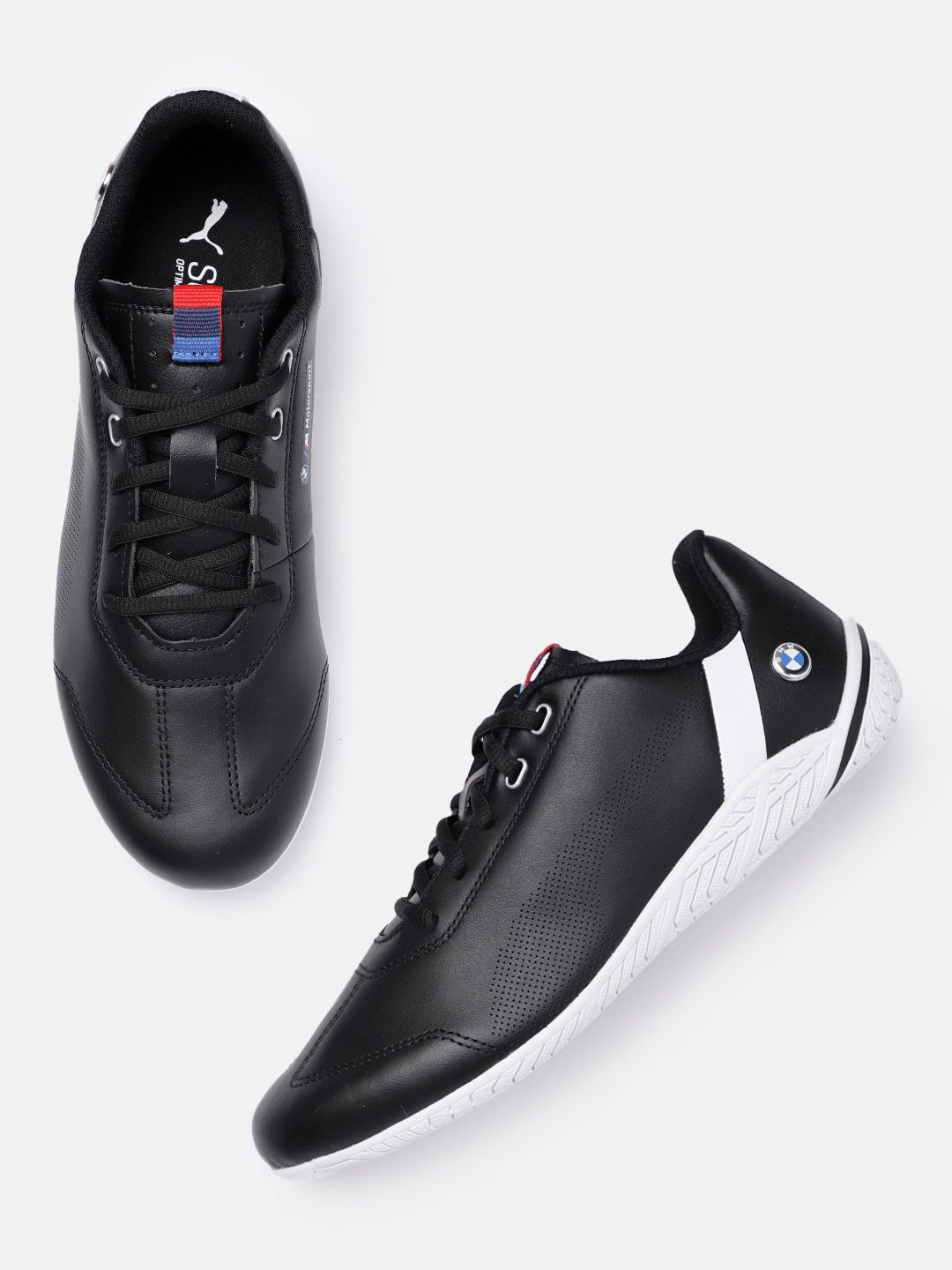 PUMA Motorsport Unisex Black BMW MMS Leather Sneakers Price in India