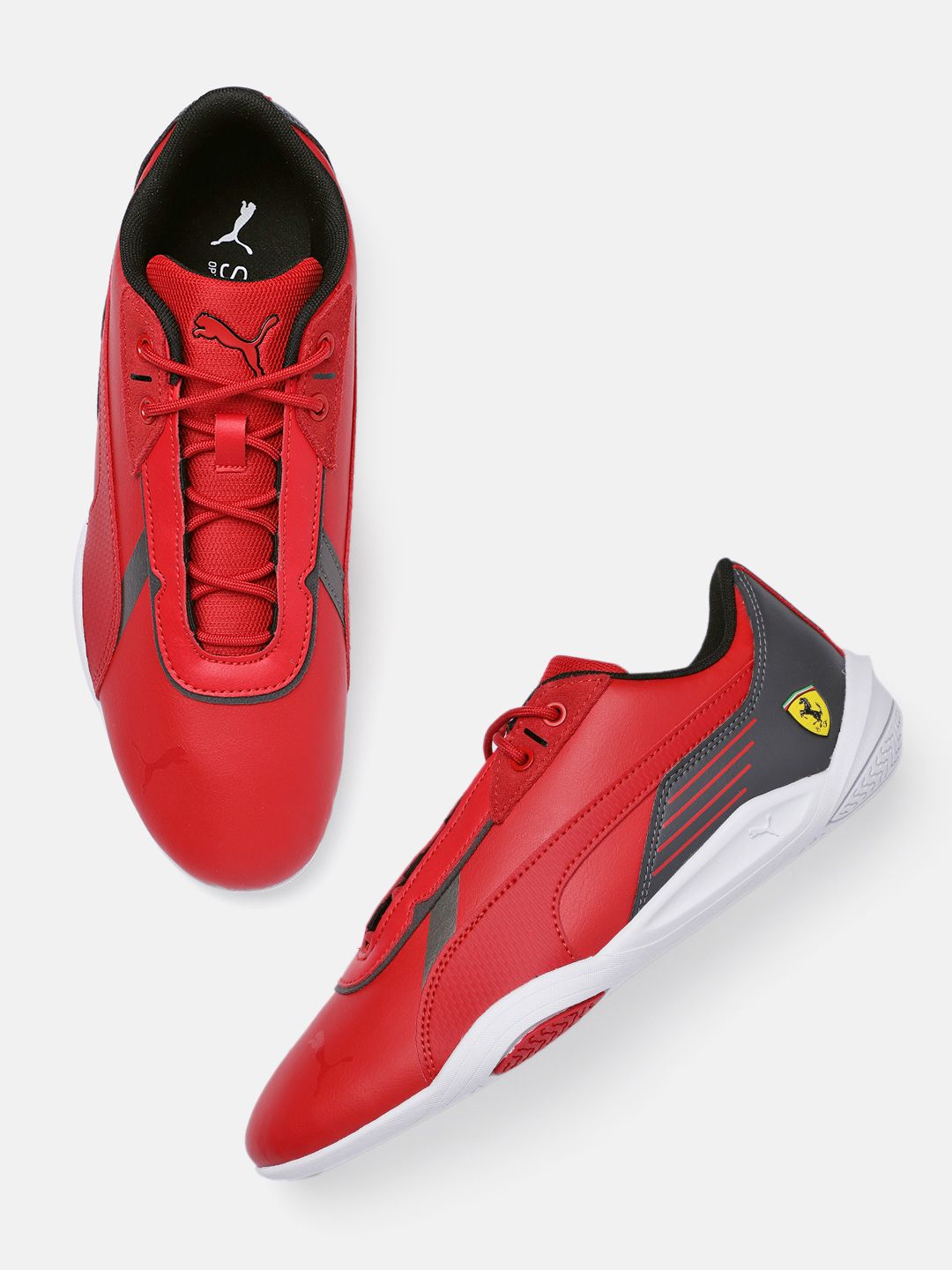 PUMA Motorsport Unisex Red Solid Ferrari R-Cat Machina Sneakers Price in India