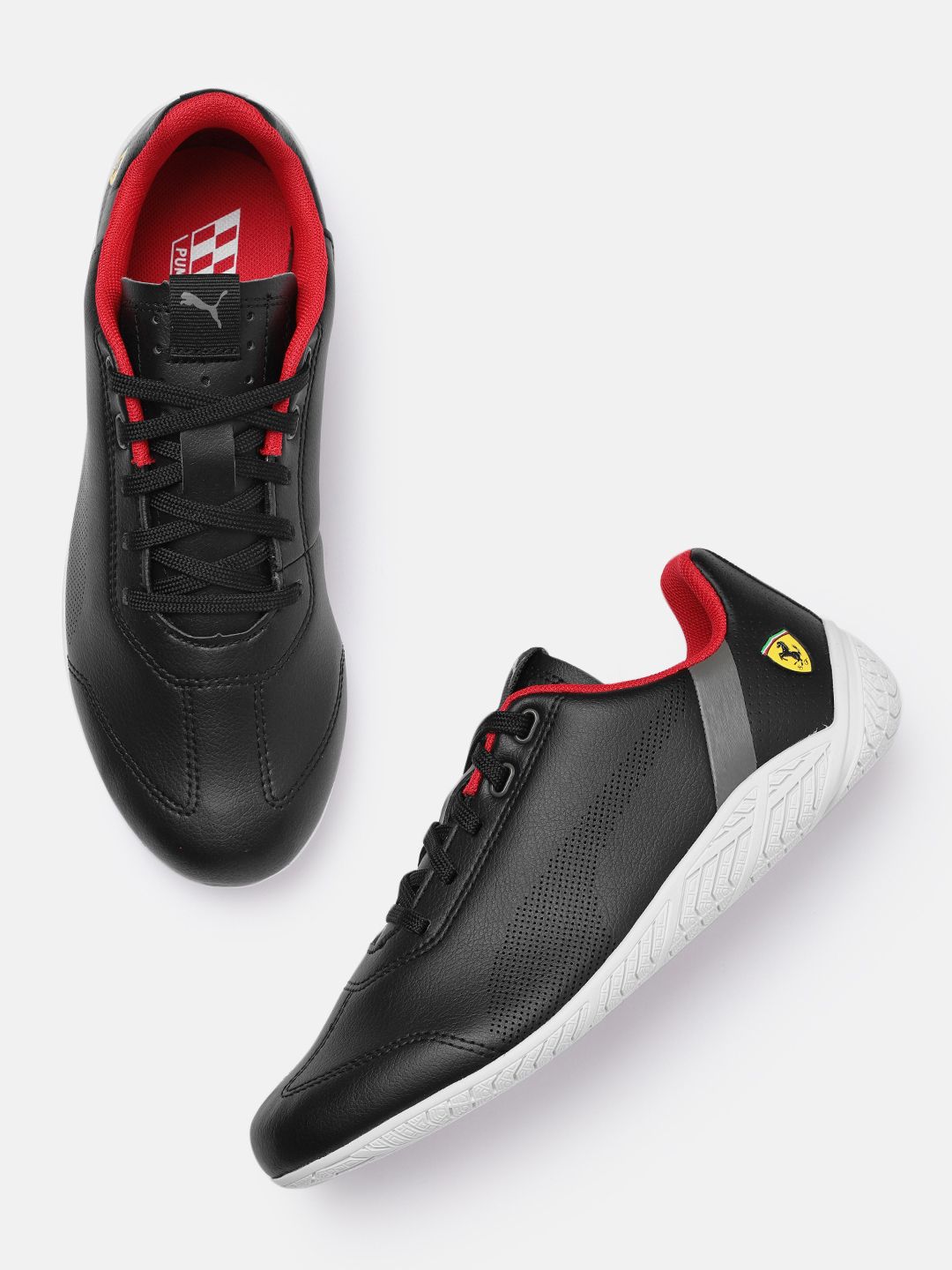 PUMA Motorsport Unisex Black Solid Ferrari RDG Cat Regular Sneakers Price in India