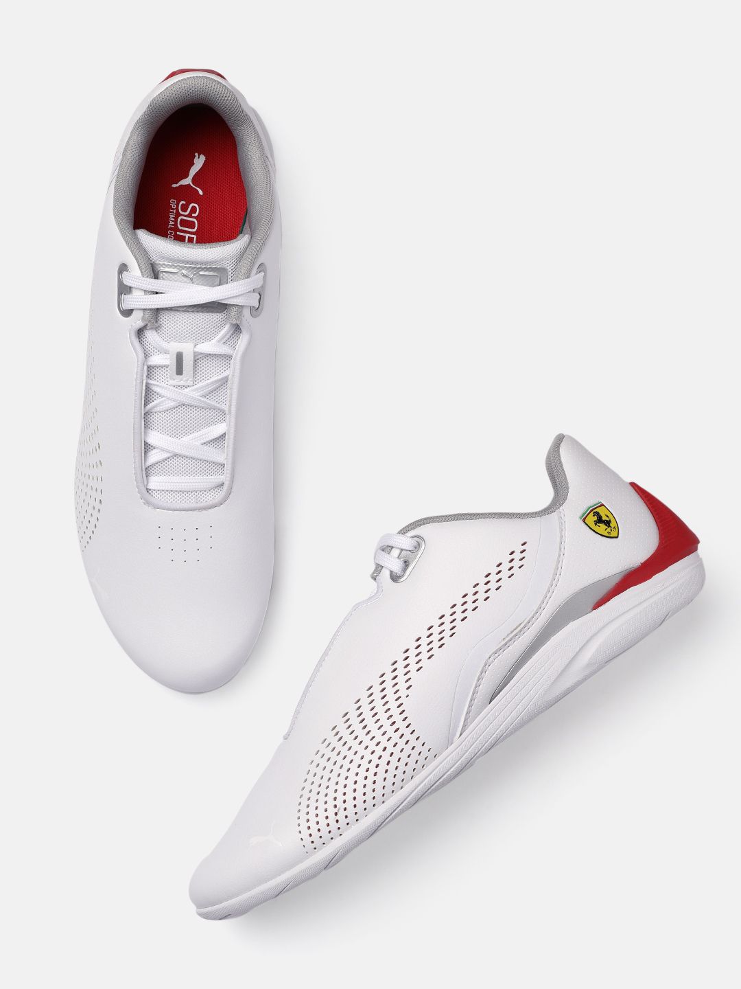 PUMA Motorsport Unisex White Perforations Ferrari Drift Cat Decima Regular Sneakers Price in India