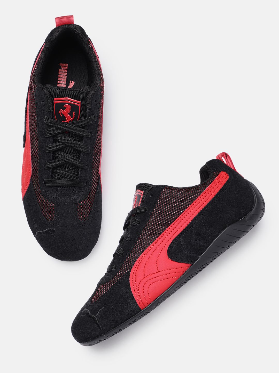 PUMA Motorsport Ferrari Speedcat ME Colourblocked Suede Sneakers Price in India