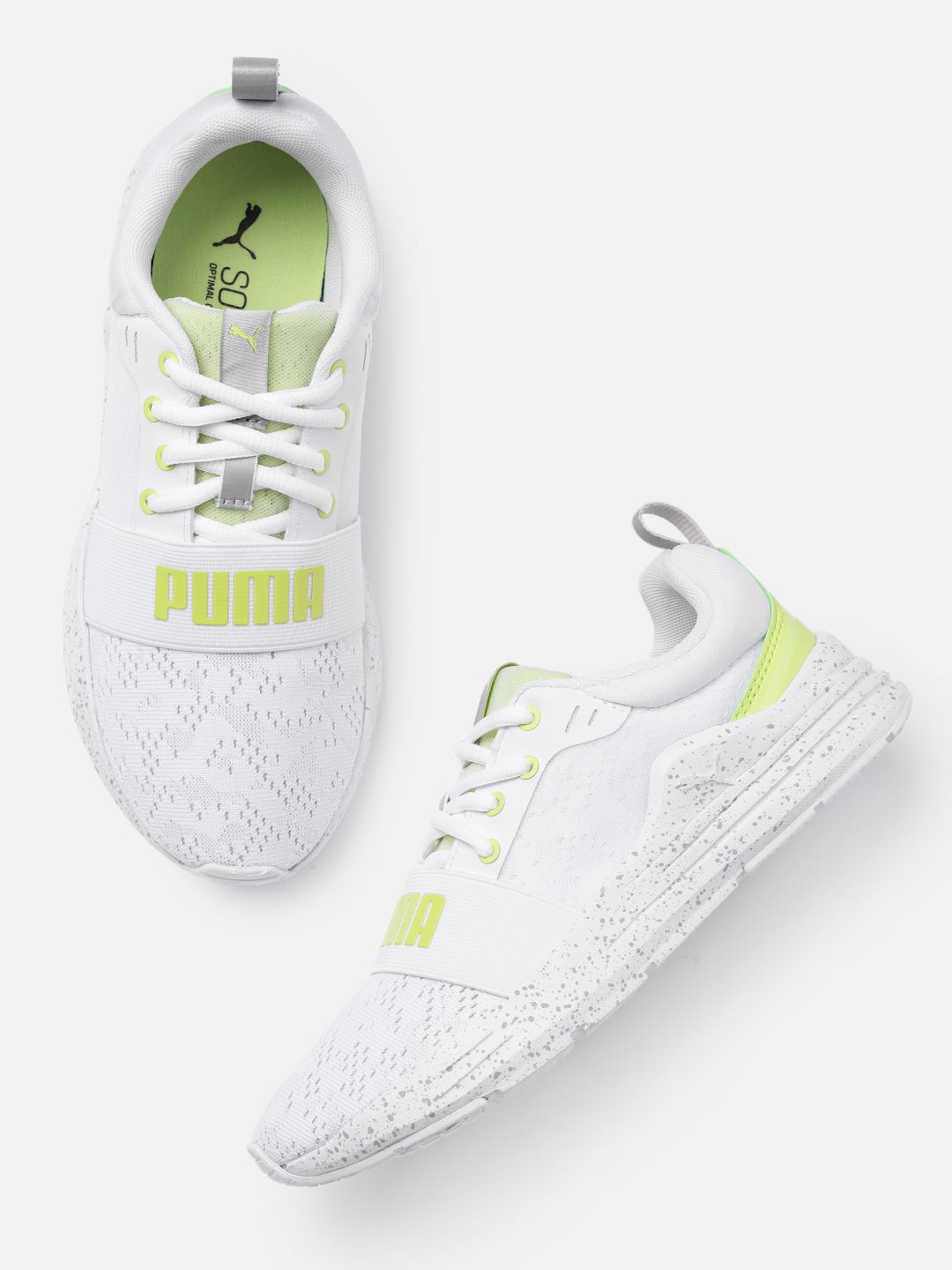 Puma Unisex White Textured Regular Wired Run In Motion Casual Sneakers Price in India