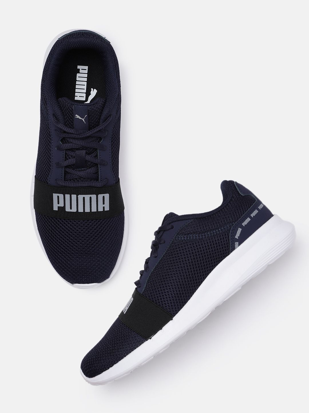 Puma Unisex Navy Blue Urus Brand Logo Print Sneakers Price in India