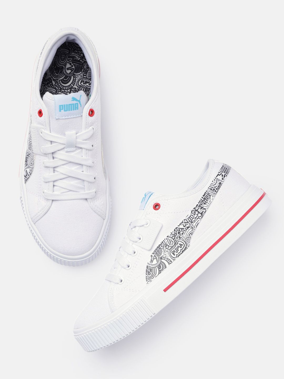Puma Unisex Off White EVER Me Happy Printed Sneakers Price in India