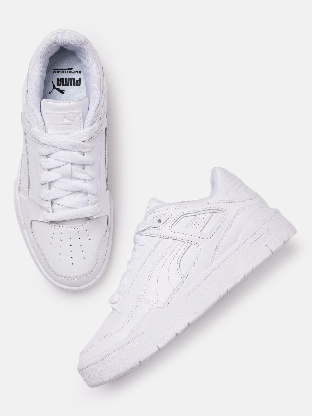 Puma Unisex White Slipstream Leather Sneakers Price in India