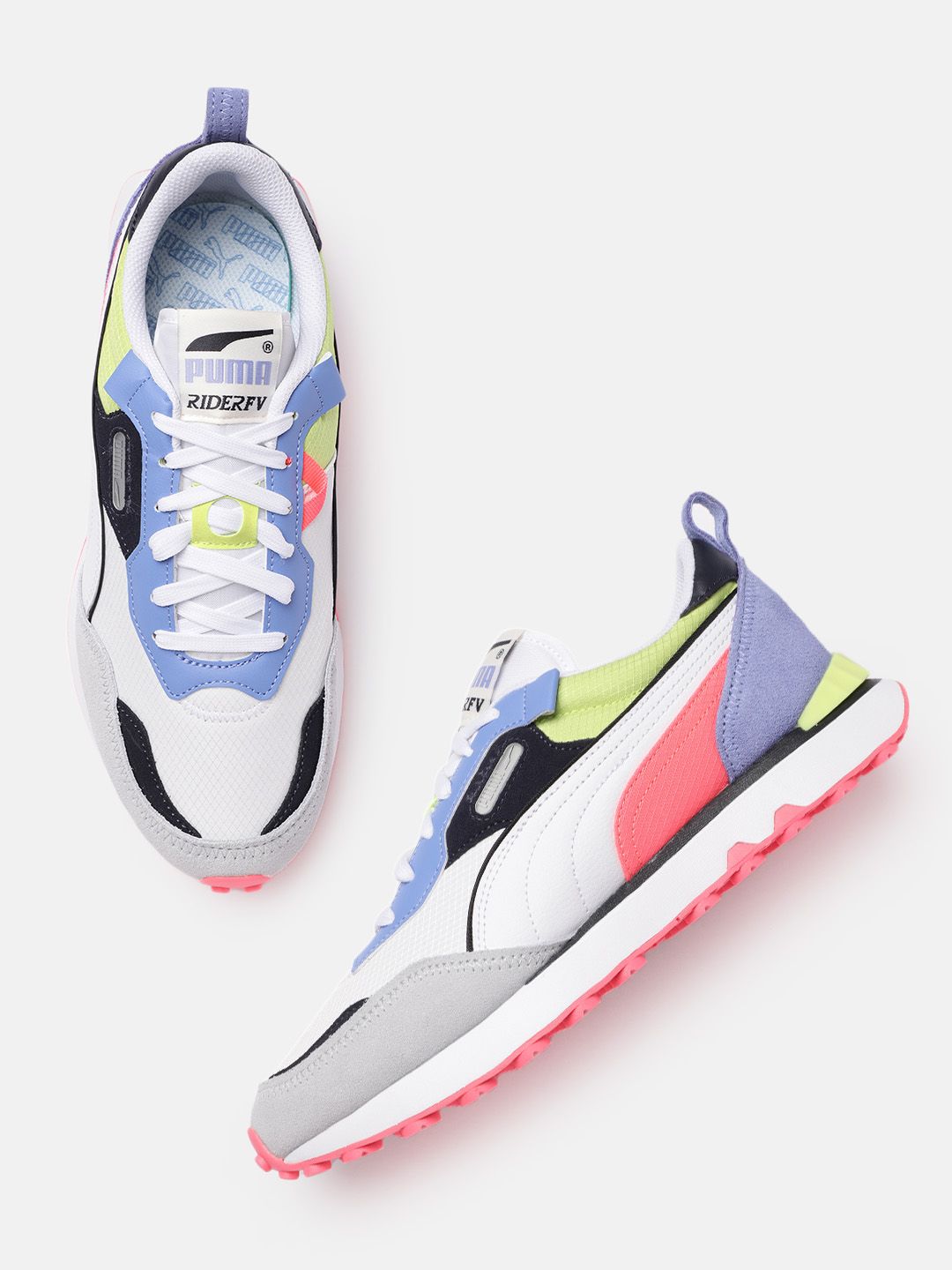 Puma Unisex Multicoloured Rider FV Future Vintage Colourblocked Sneakers Price in India