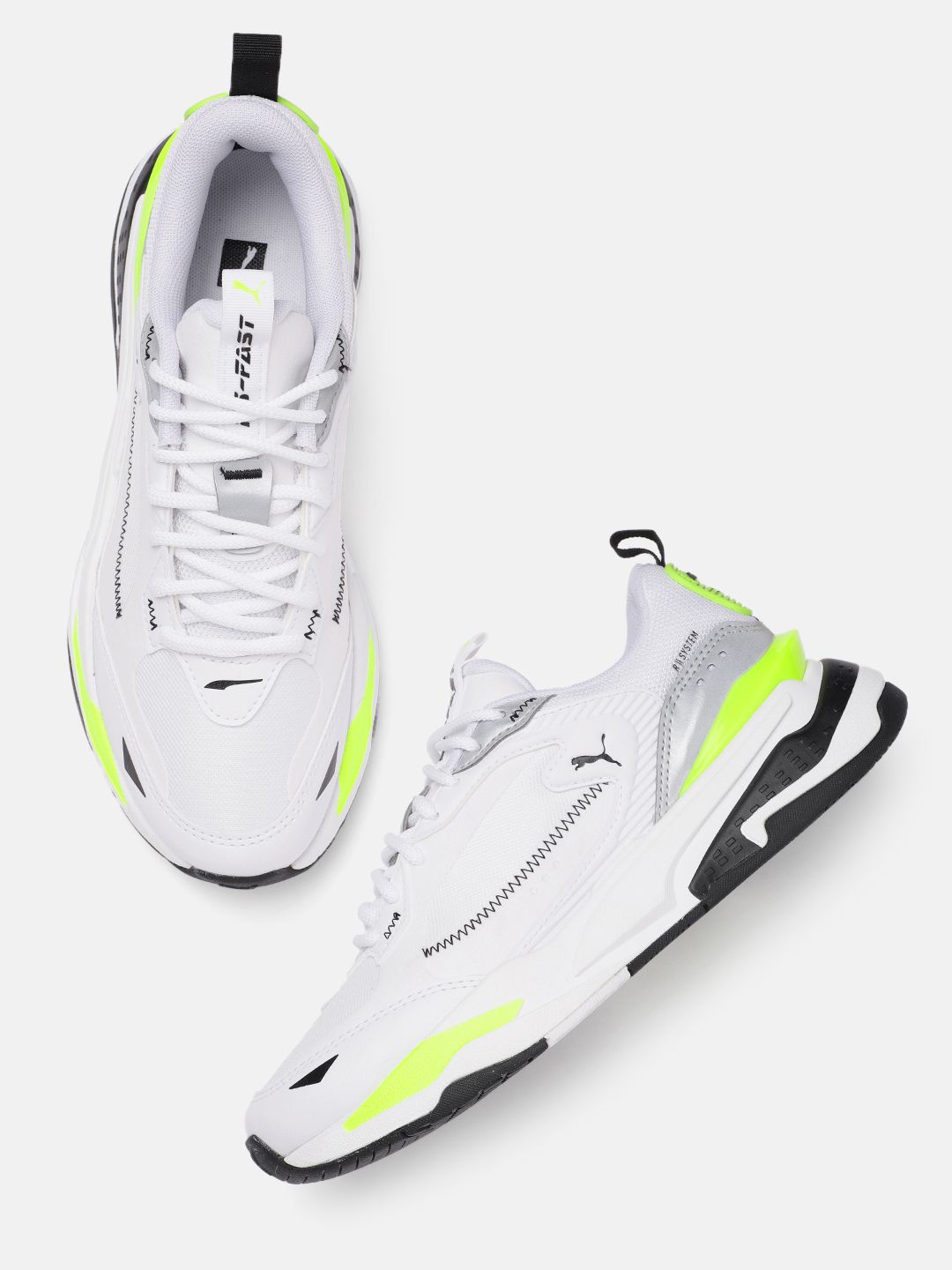 Puma Unisex Solid RS-Fast Limiter Neon Regular Sneakers Price in India