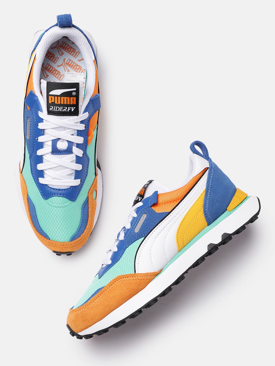 Puma Unisex Multicoloured Rider FV Future Vintage Colourblocked Sneakers Price in India