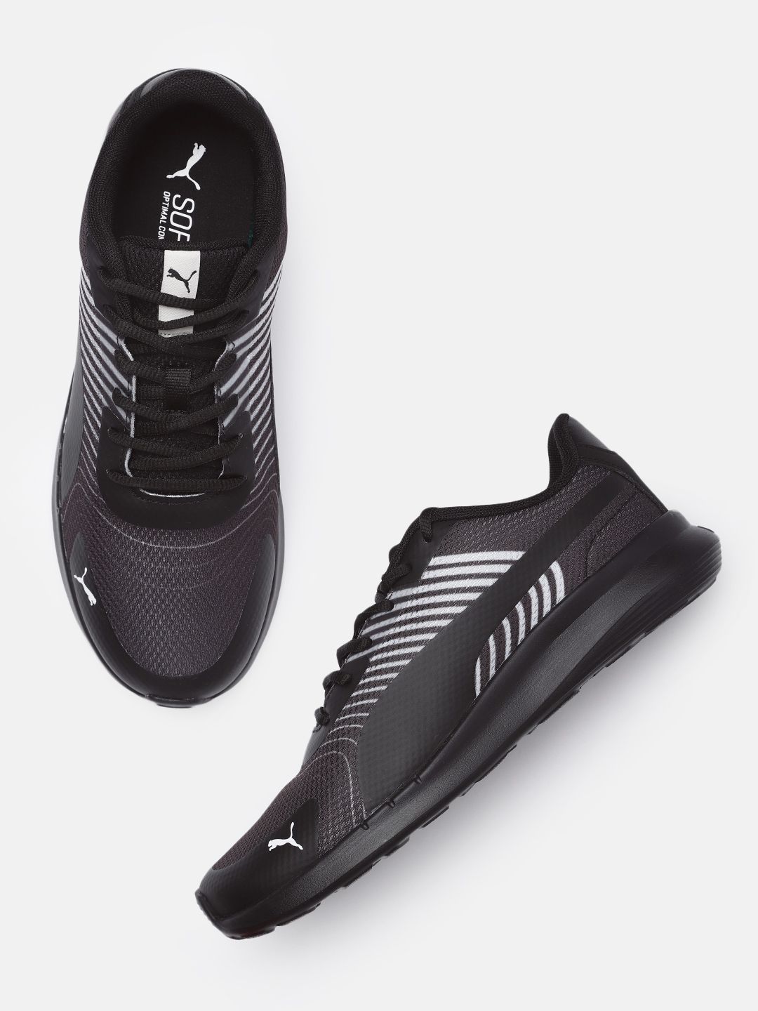 Puma Unisex Black Solid Regular Cave Casual Sneakers Price in India
