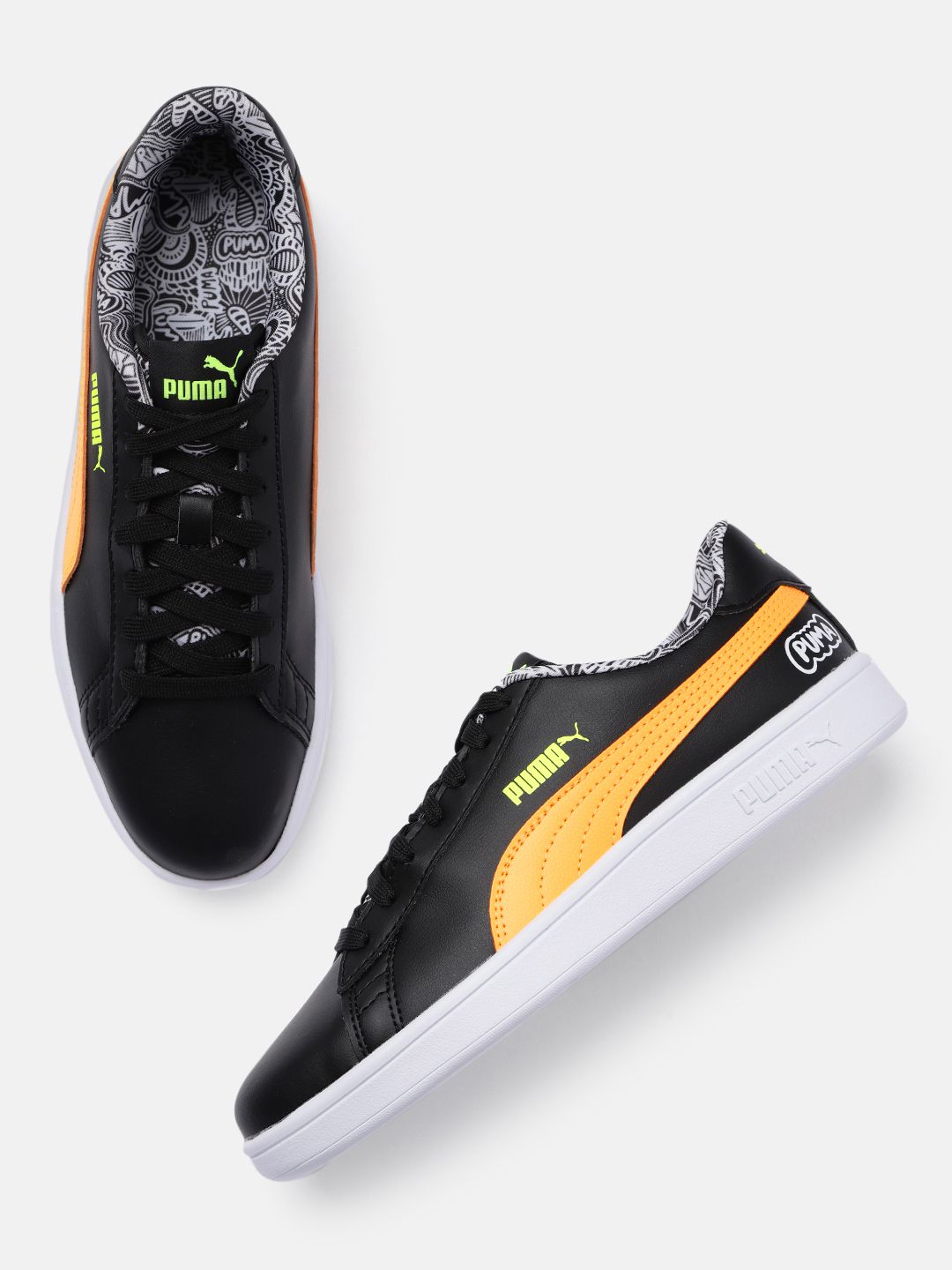 Puma Unisex Black Colourblocked Sneakers Price in India