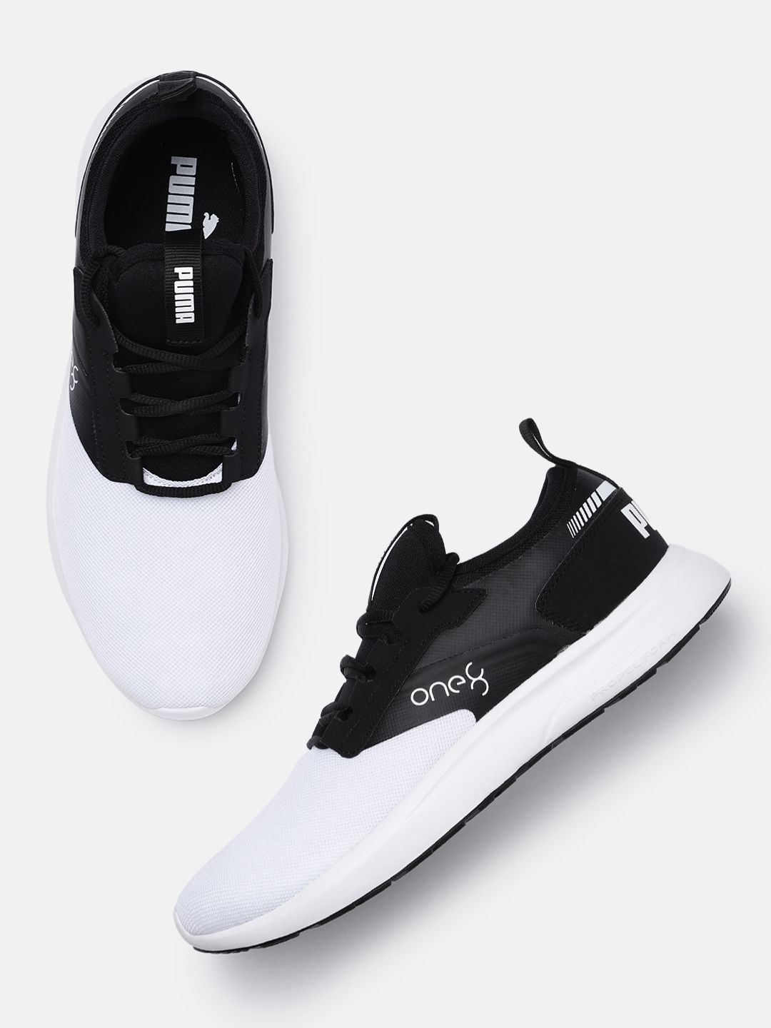 one8 x PUMA Unisex White & Black Dart One8 V2 Colourblocked Sneakers Price in India