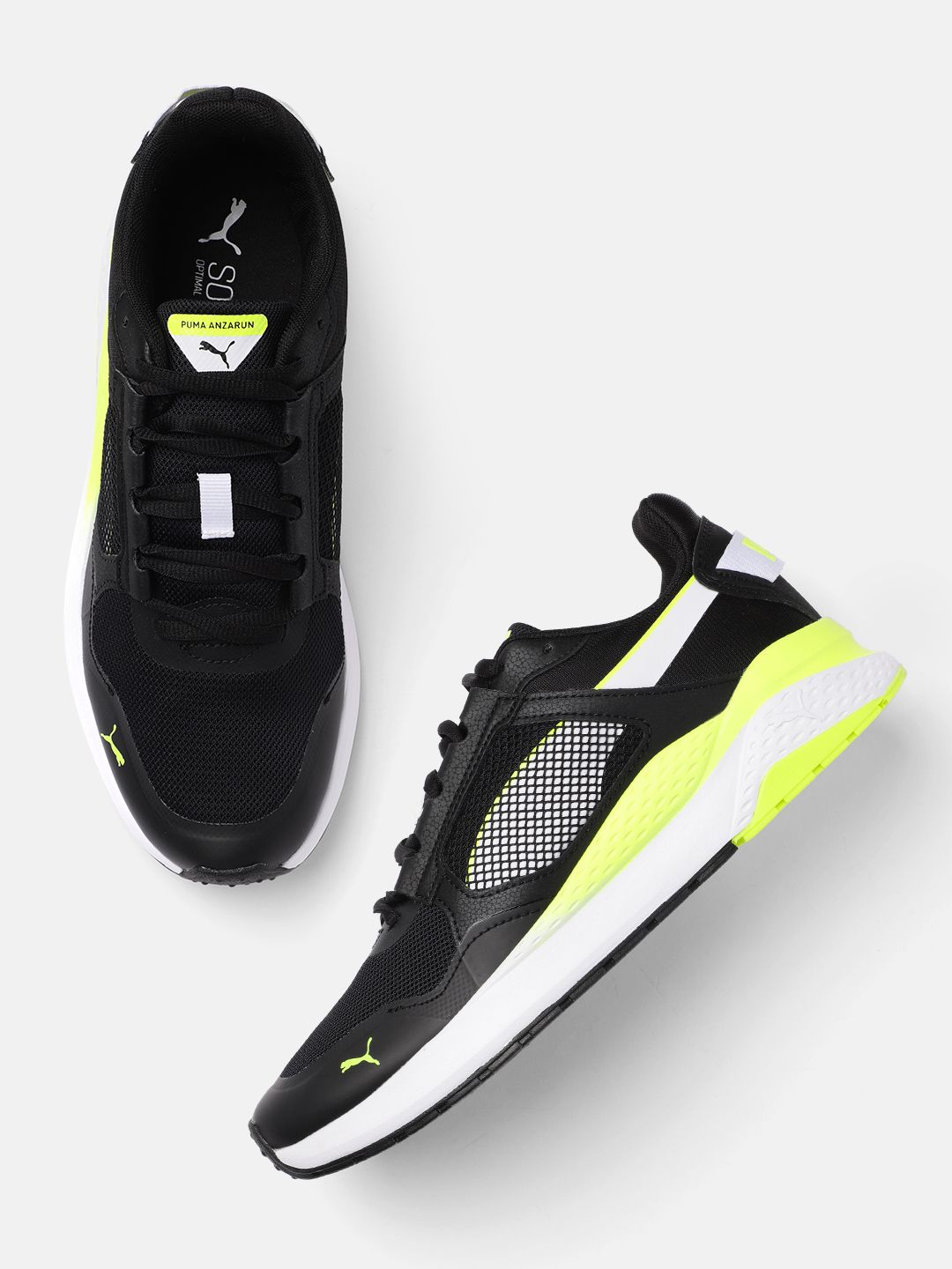 Puma Unisex Black Anzarun Grid Sneakers Price in India