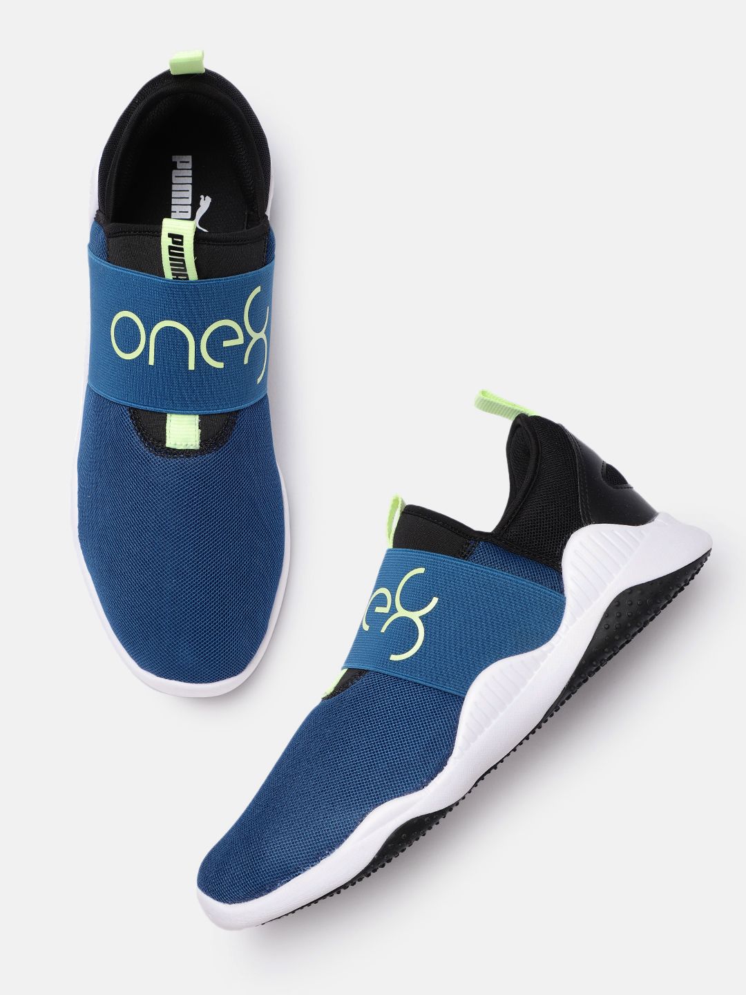 one8 x PUMA Men Blue Solid Slip-On Sneakers deal from myntra