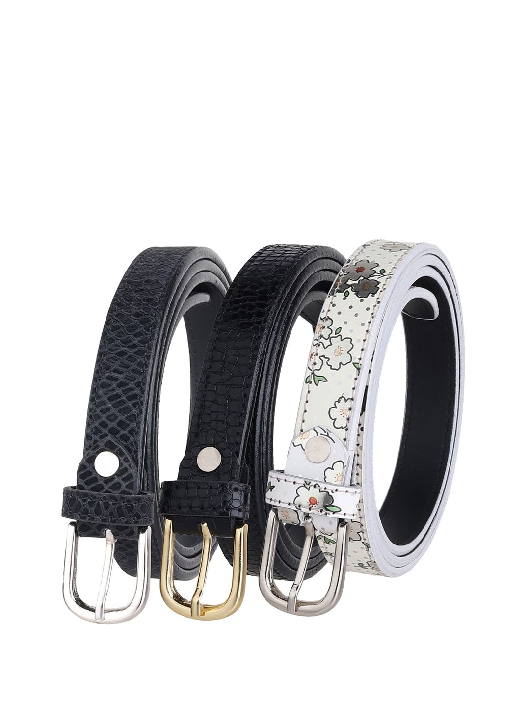 URBAN ALFAMI Women Pack of 3 PU Belt Price in India