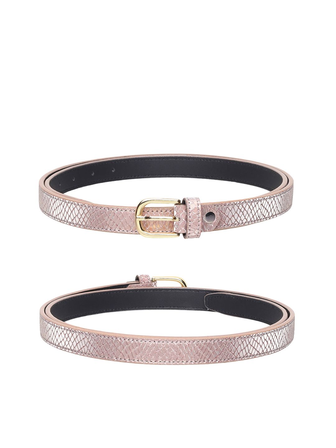 URBAN ALFAMI Women Textured Set of 3 PU Belt Price in India