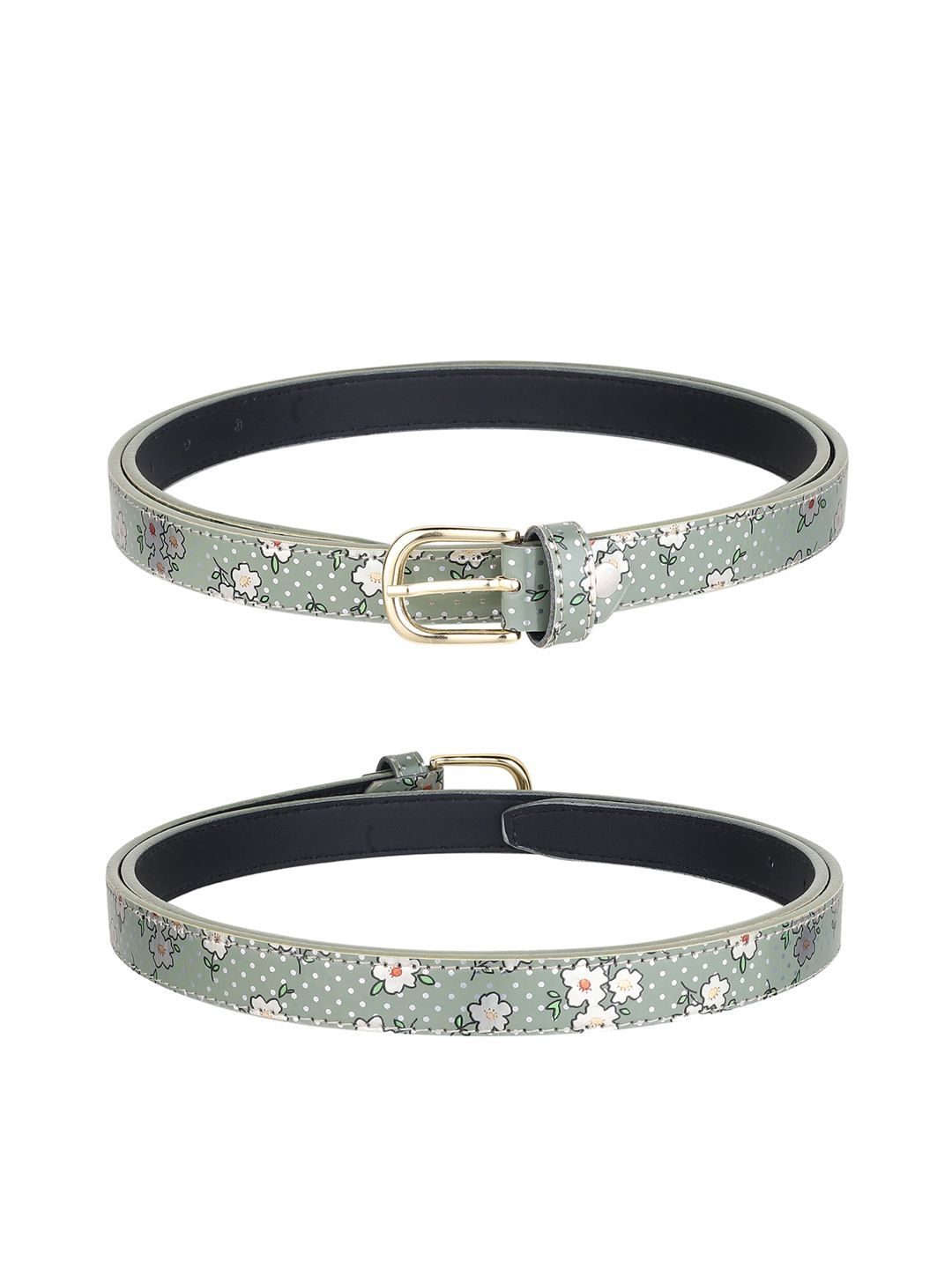 URBAN ALFAMI Women  Pack of 3 Black Printed Belt Price in India