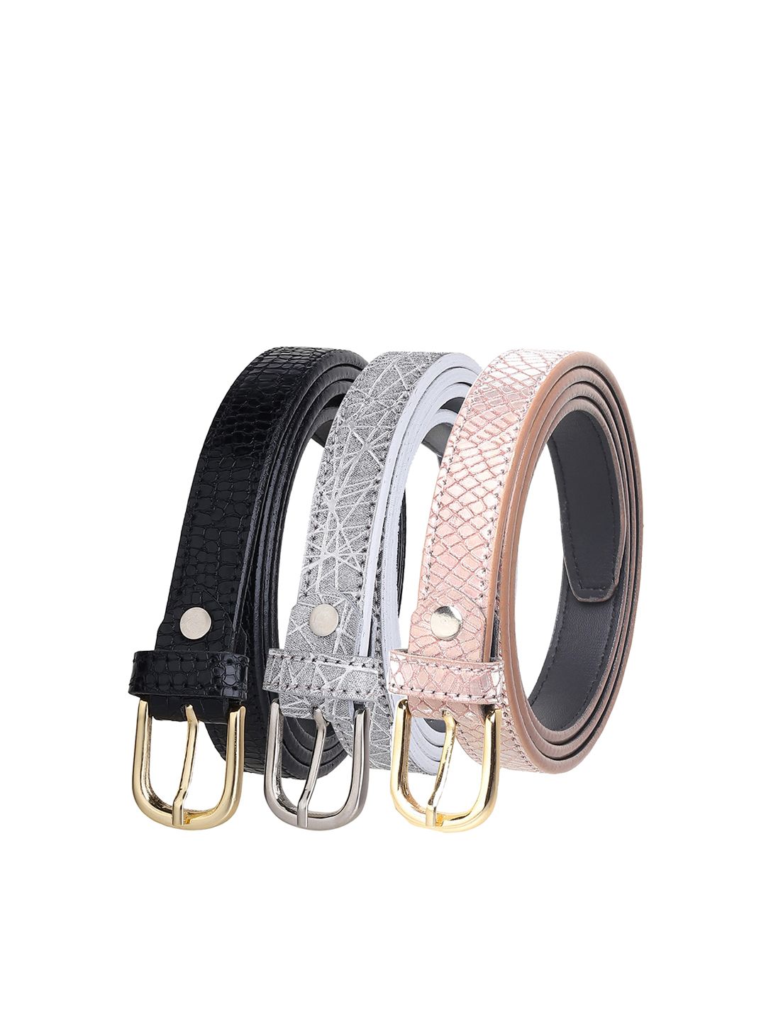 URBAN ALFAMI Women Multicoloured Textured PU Belt Price in India