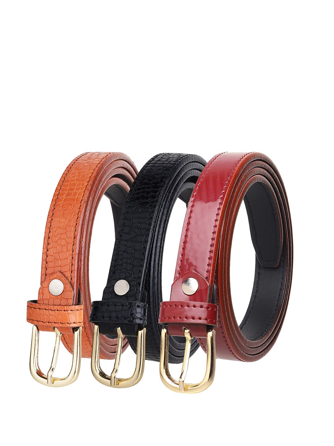 URBAN ALFAMI Women Set of 3 Black Belt Price in India