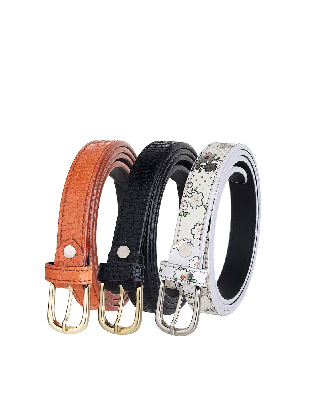 URBAN ALFAMI Women Set of 3 Textured Belt Price in India