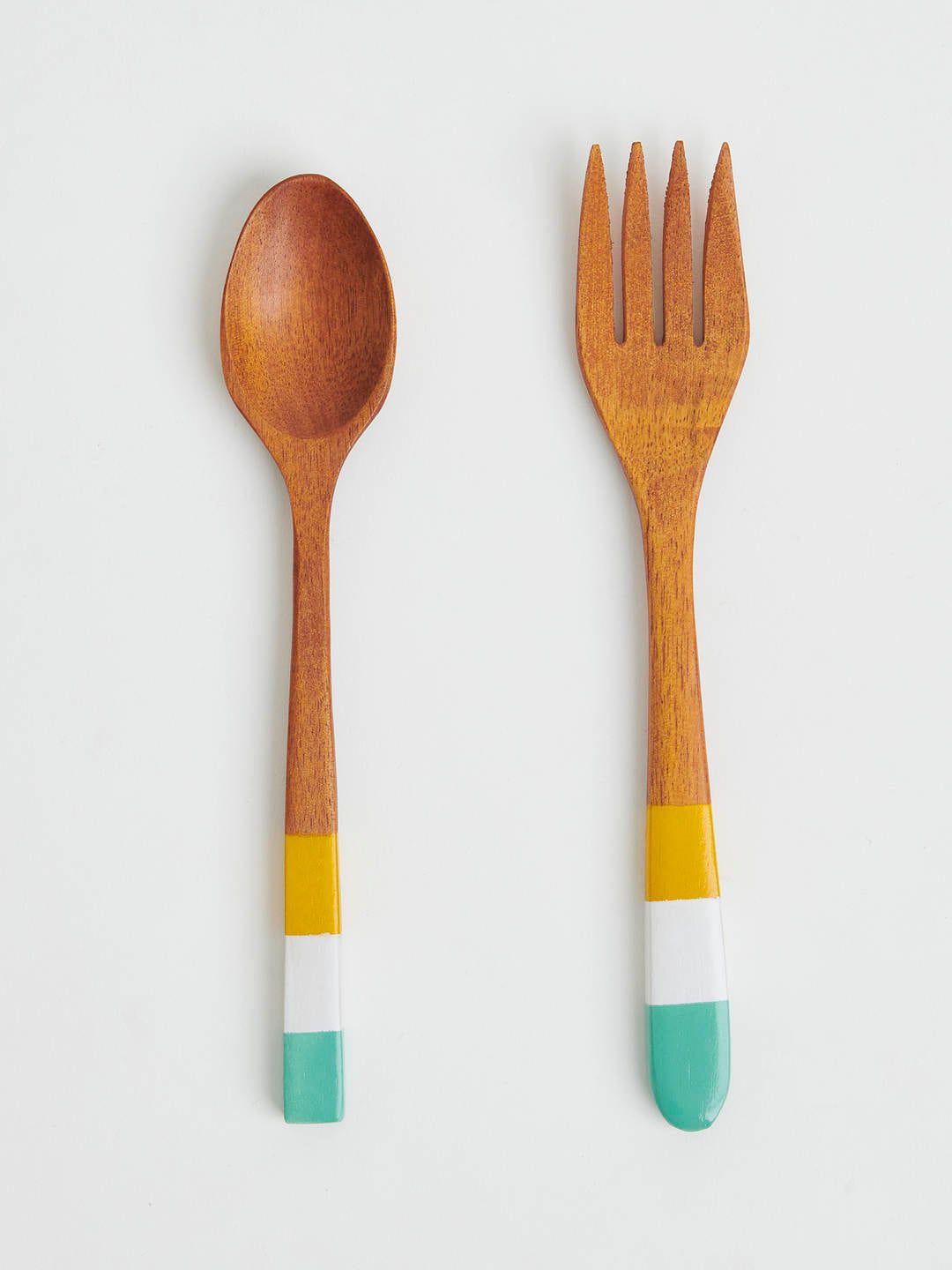 Chumbak Set Of 2 Brown Solid Fork & Spoon Set Price in India