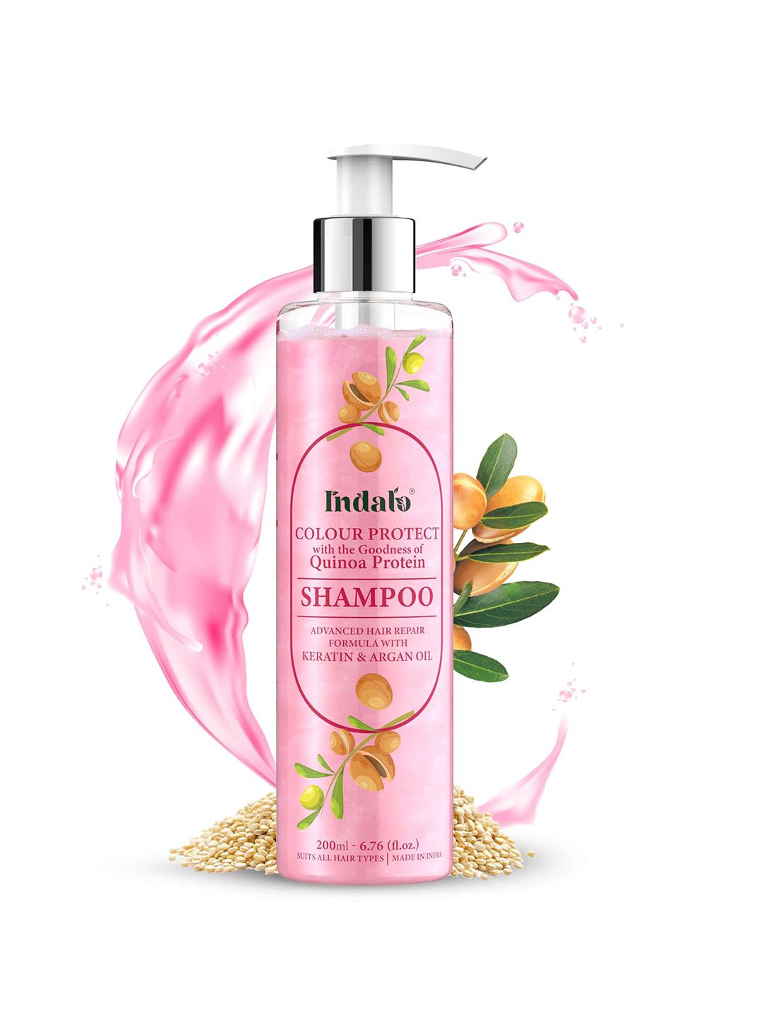 INDALO Quinoa Protein Hair Colour Protect Shampoo for Hair & Damaged Hair Repair-200 ml