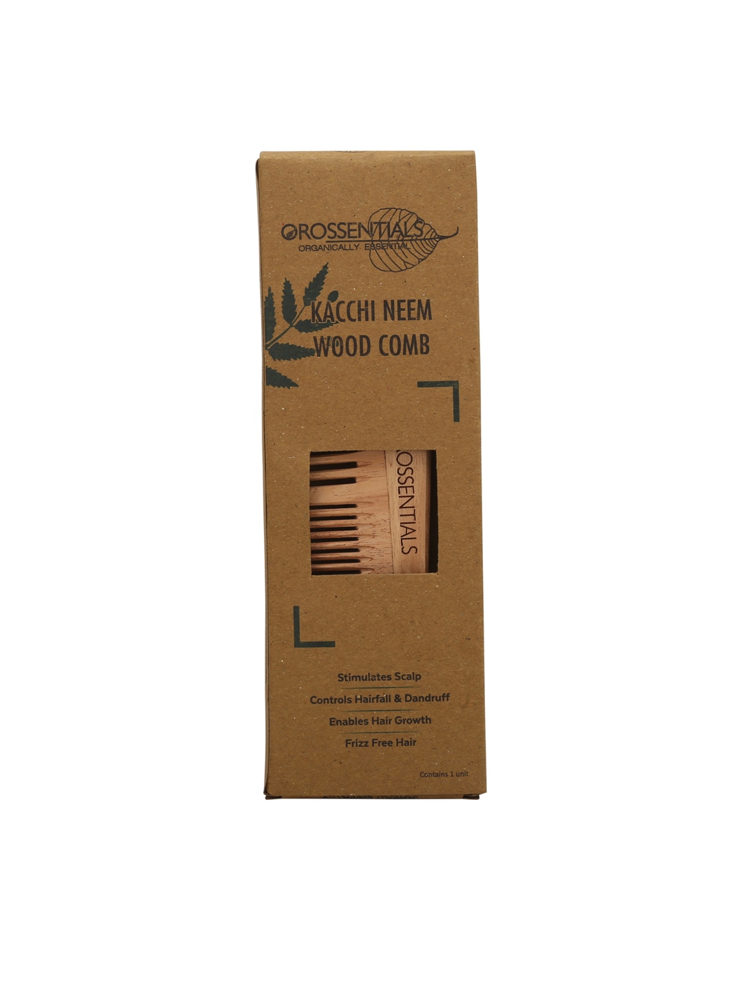 OROSSENTIALS Neem Wooden Two-in-One Comb Price in India