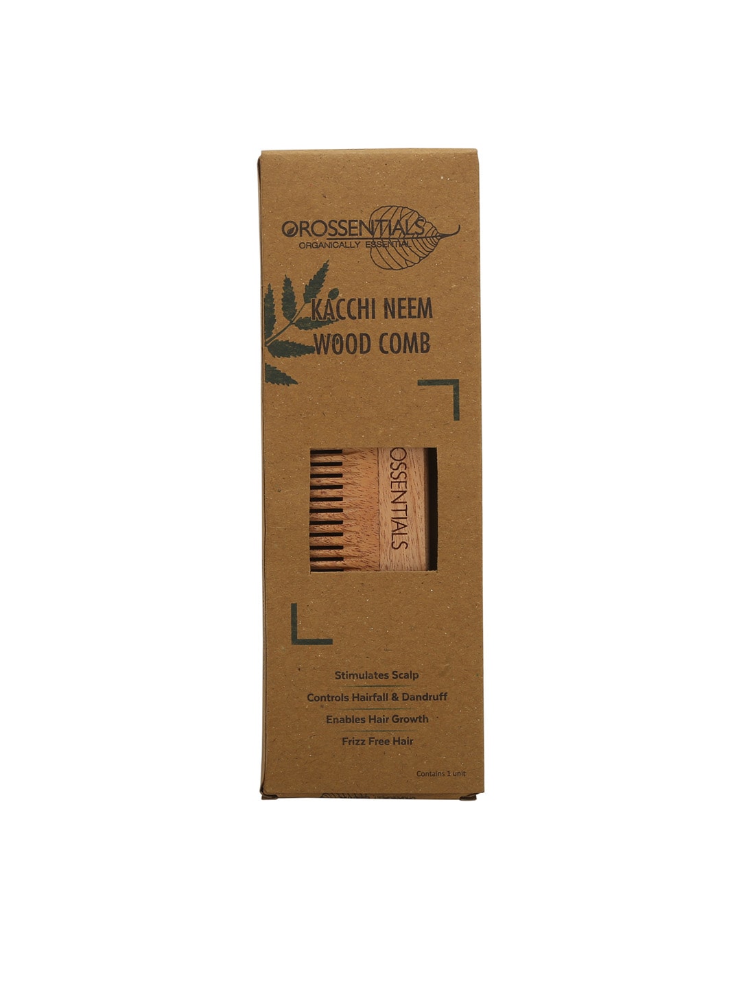 OROSSENTIALS Neem Wooden Single Teeth Comb Price in India