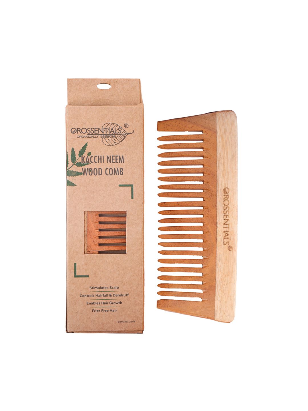 OROSSENTIALS Neem Wooden Entangle Comb