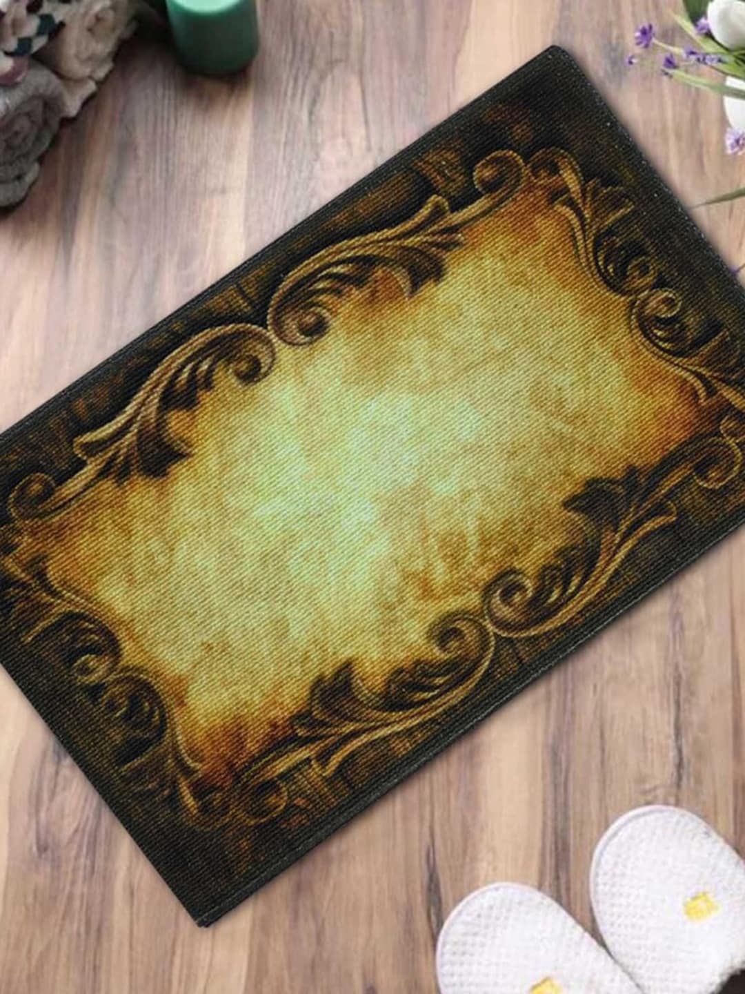 Gallery99 Brown & Beige Machine Tufted Doormat Price in India