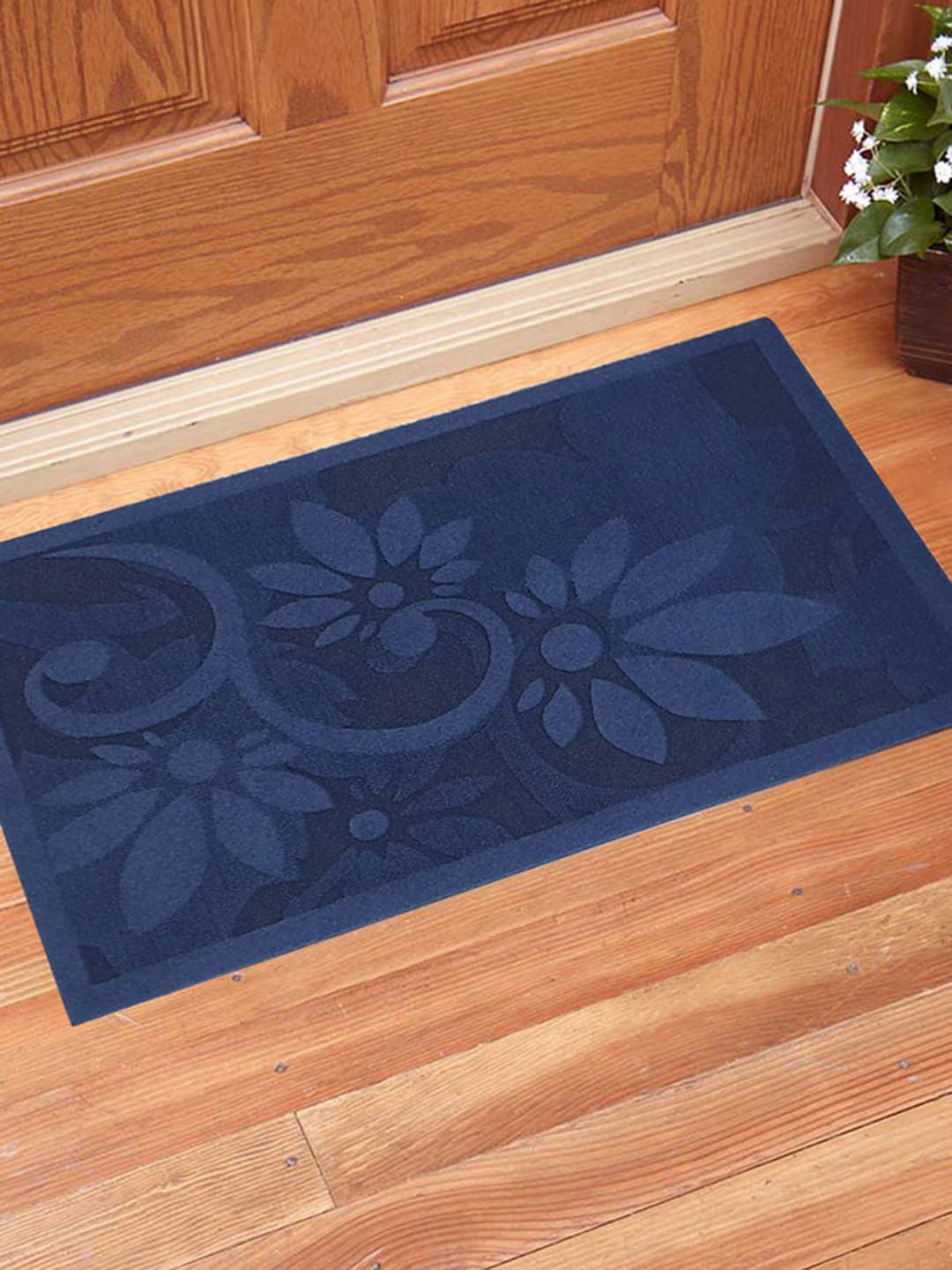 Gallery99 Blue Self-Design Doormat Price in India