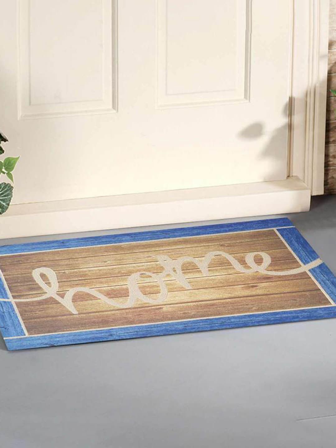 Gallery99 Beige Self-Design Laser Cut Doormat Price in India