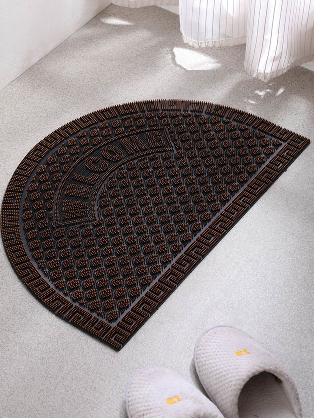 Gallery99 Black & Yellow Anti-Skid Doormats Price in India