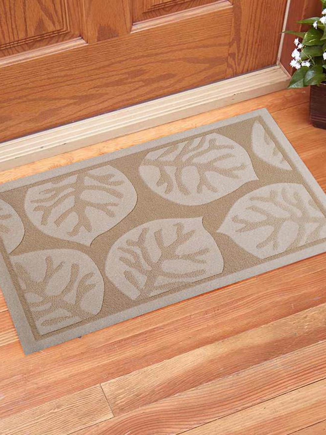 Gallery99 Beige Abstract Laser Cut Pattern Doormats Price in India