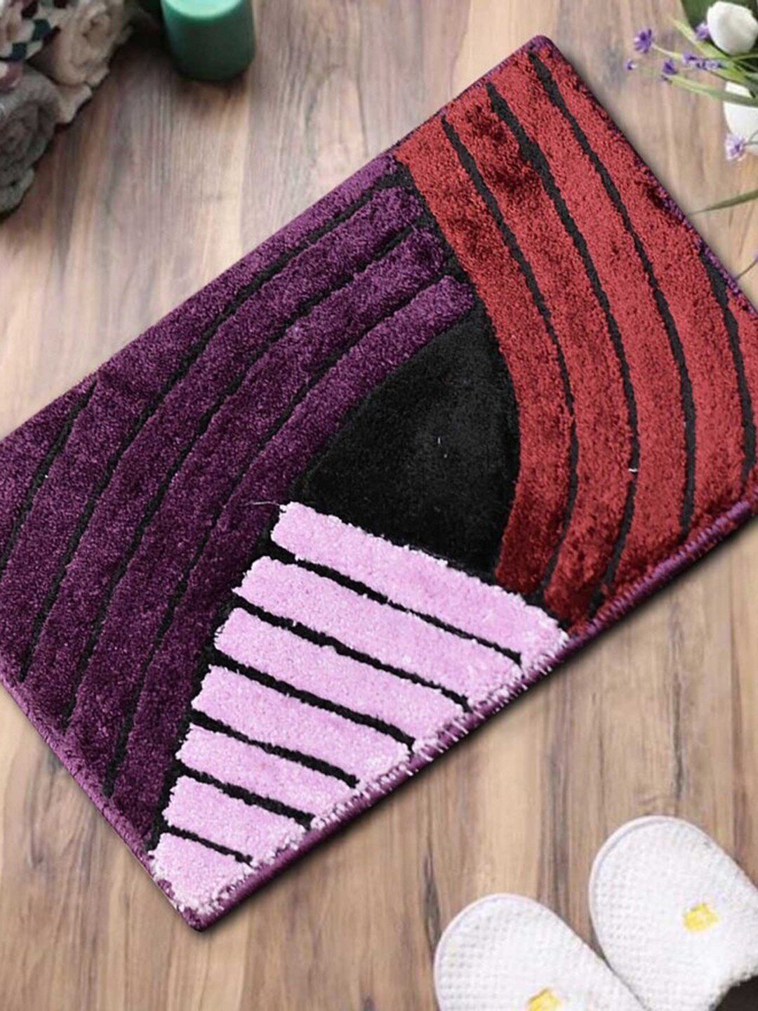 Gallery99  Purple & Red Self-Design Doormats Price in India