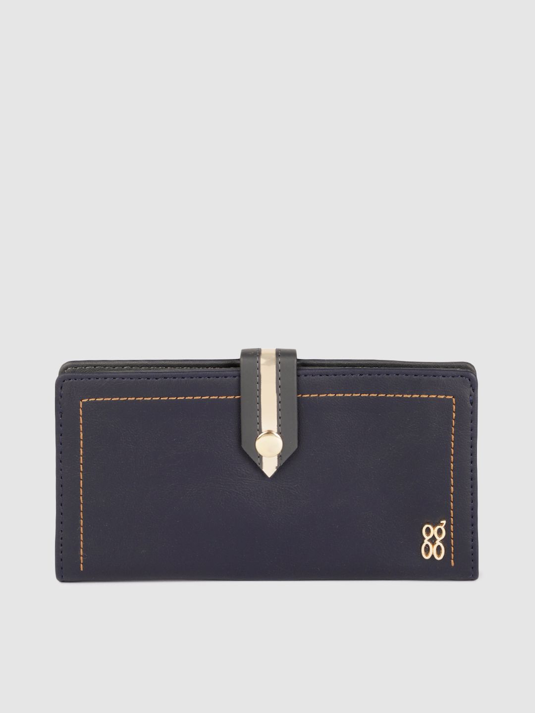 Baggit Women Blue Solid Two Fold Wallet Price in India