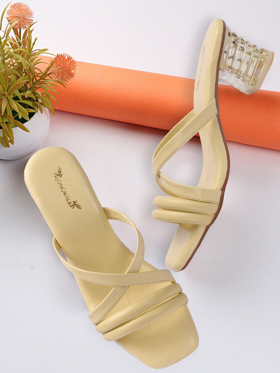 Longwalk Yellow Block Heels Price in India