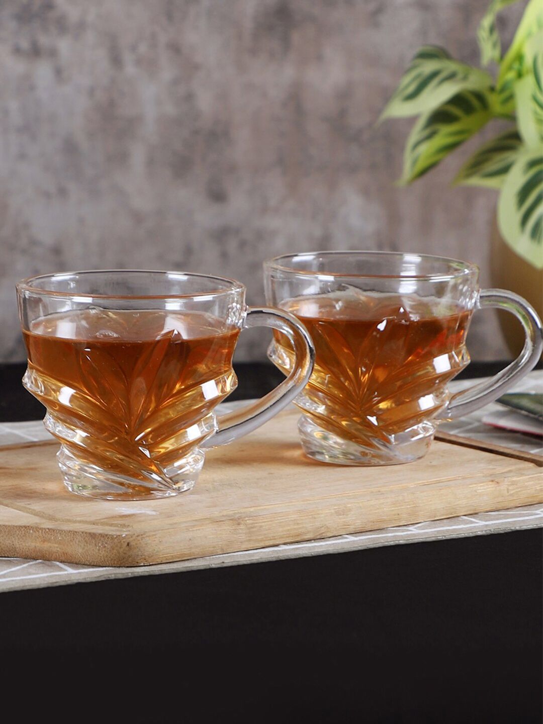 ceradeco Transparent Solid Glass Transparent Cups Set of Cups and Mugs Price in India