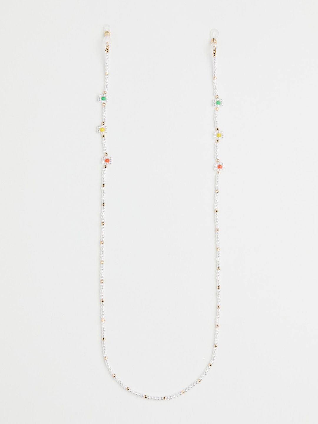 H&M Women White & Gold-Toned Beaded Glasses Chain Price in India