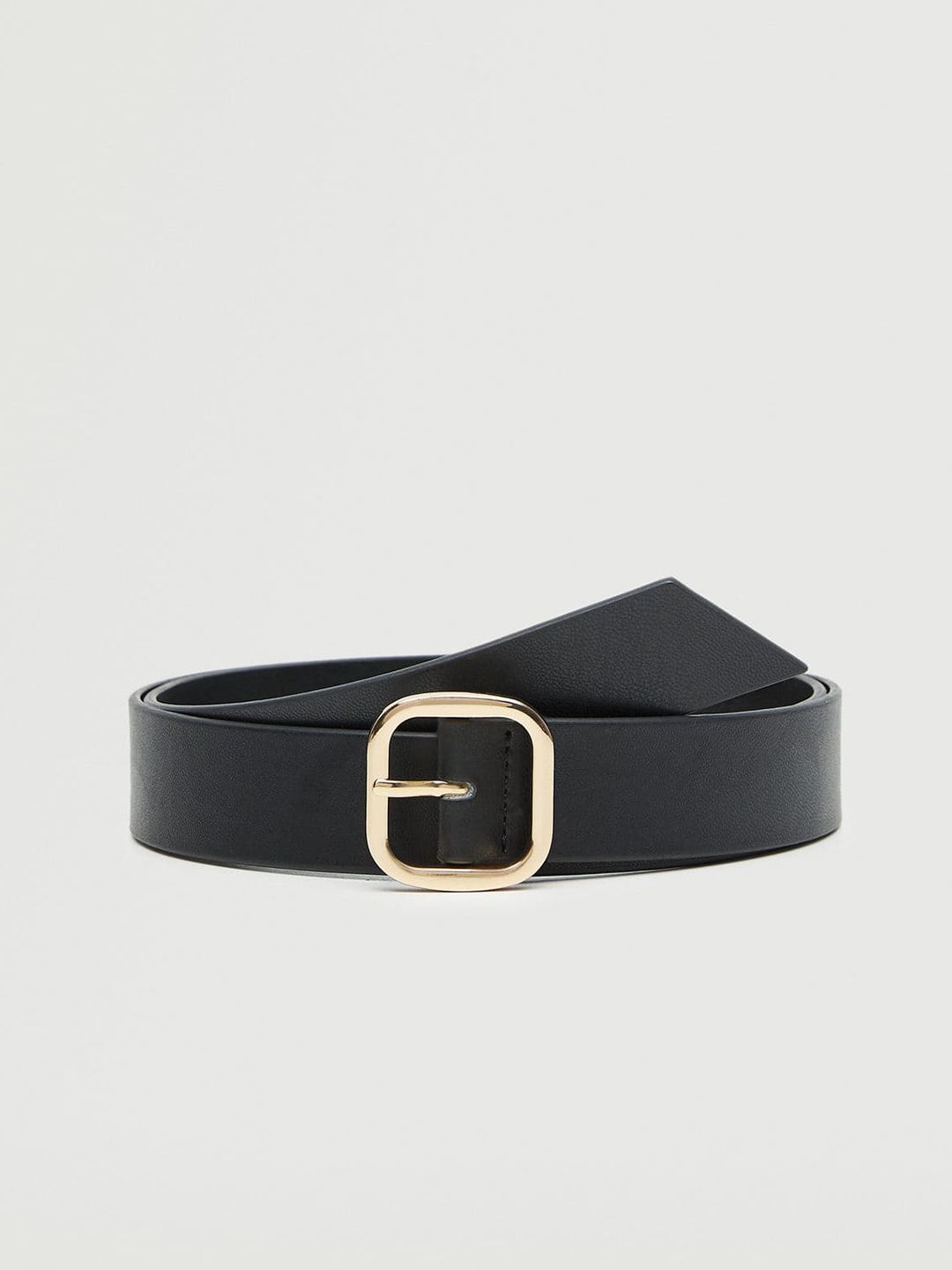 MANGO Women Black Solid Belt Price in India