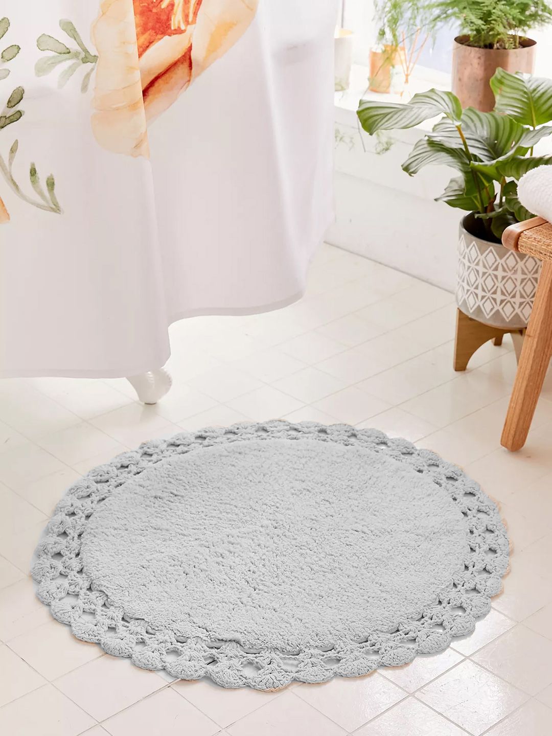 HABERE INDIA Grey  Self-Design Pure Organic Cotton Doormats Price in India