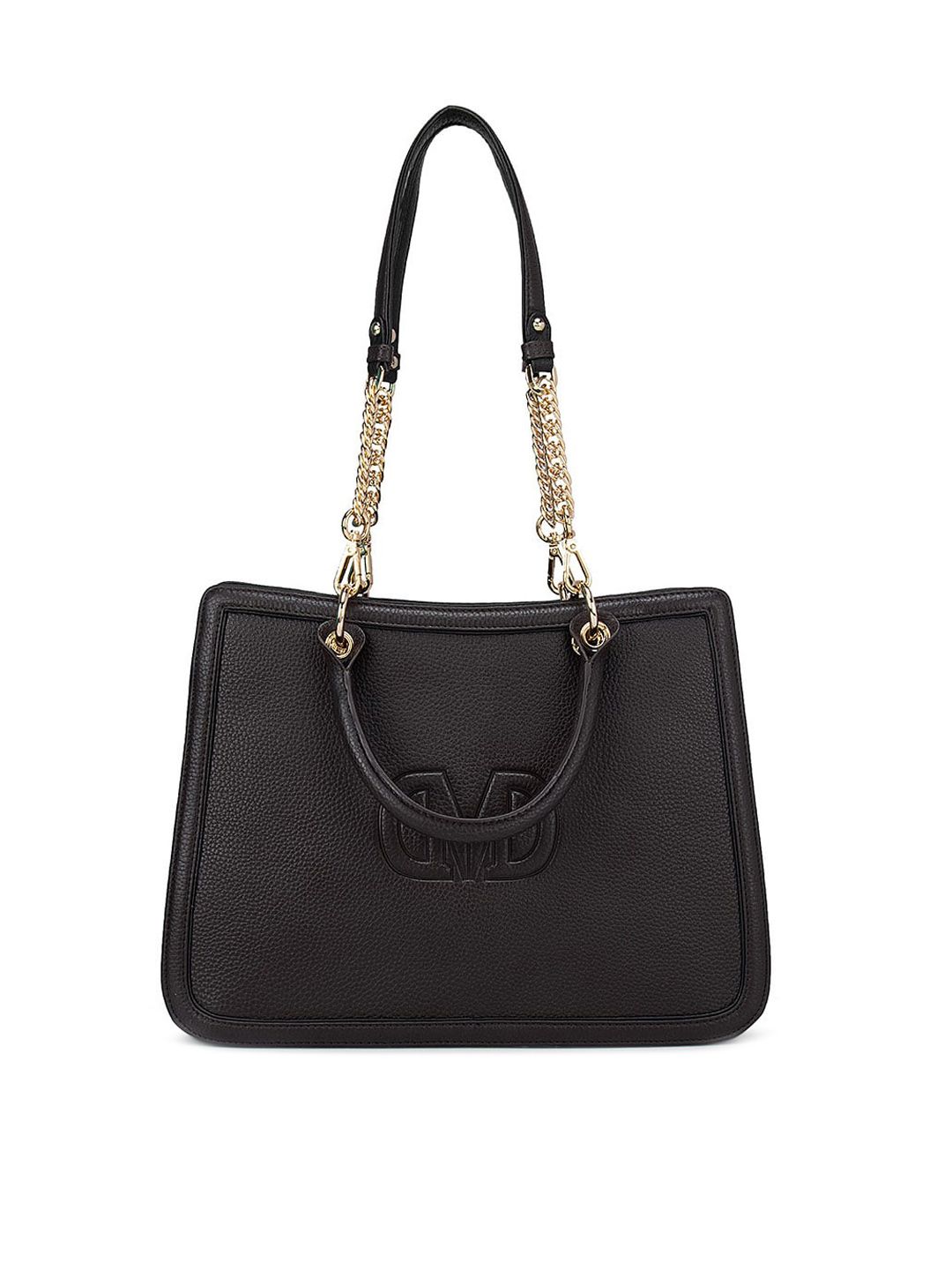 Da Milano Brown Leather Structured Shoulder Bag Price in India