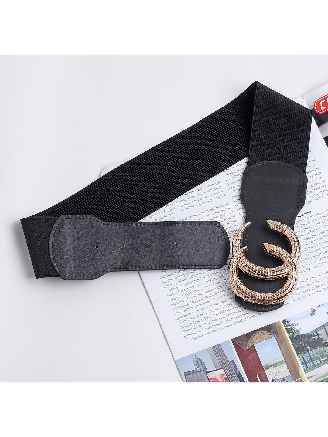 URBAN ALFAMI Women Black PU Belt Price in India