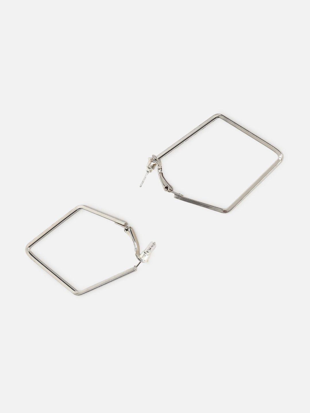 FOREVER 21 Silver-Toned Contemporary Drop Earrings Price in India